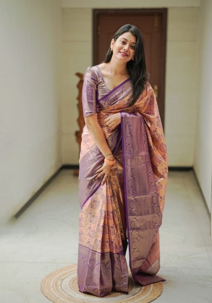 Roopshree Wine Kanjivaram Silk Saree