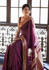 Wedding Wear Traditional Banarasi Soft Silk Saree