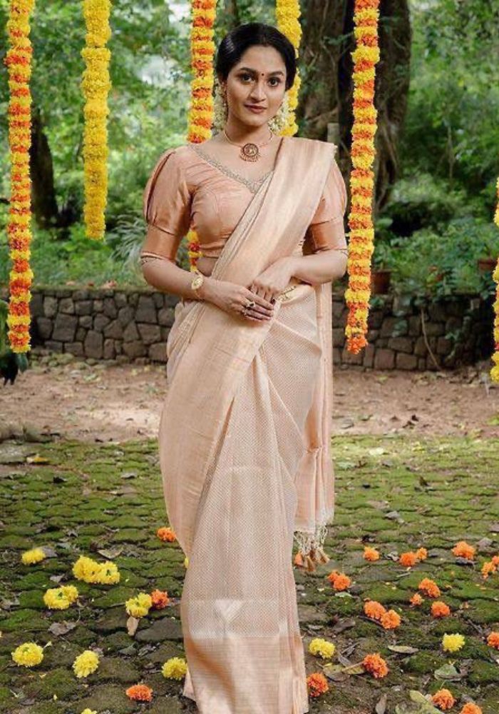 Kavya Tusser Banarasi Silk Saree