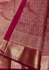 Bindu maroon Banarasi Silk Saree