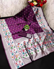 Aanya Wine Paithni Silk Saree