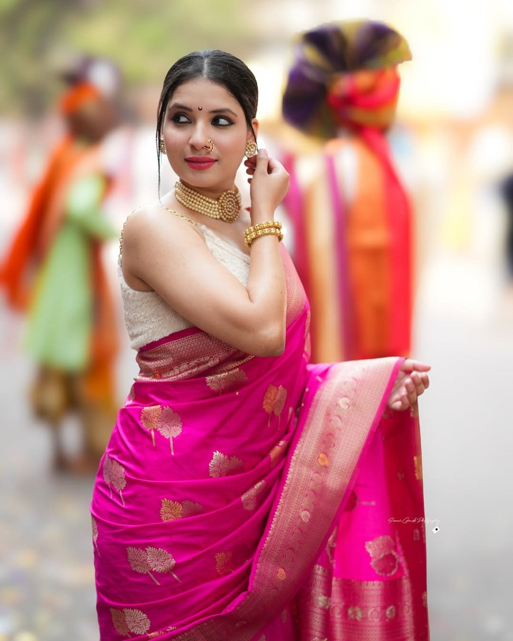Rani Noor – Banarasi Soft  Silk Saree